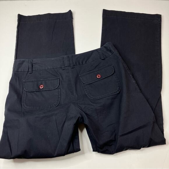 GAP Factory Navy Stretch Straight Leg Chino Cotton Pants Womens 10 LONG - Picture 5 of 6
